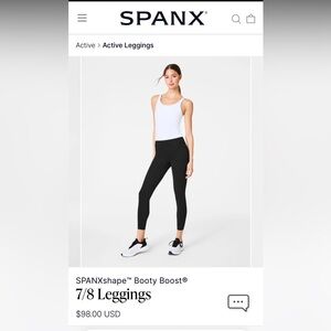 SPANX booty boost leggings